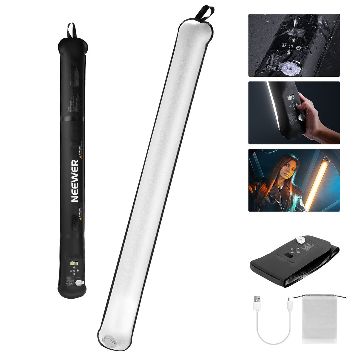 NEEWER BASICS GC21B 21W Bi-Color Handheld Inflatable LED Fill Light
