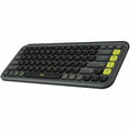 Logitech POP ICON KEYS Wireless Bluetooth Keyboard, Comfortable Typing, Programmable Keys, Easy-Switch Between up to 3 Devices (Graphite & Green) - 920-013143