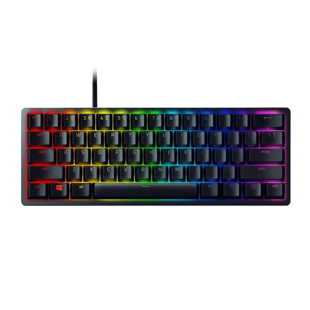 Razer Huntsman Mini 60% Gaming Keyboard: Clicky Optical Switches - Rapid Trigger Mode - Chroma RGB Lighting - PBT Keycaps - Onboard Memory - Snap Tap - Classic Black