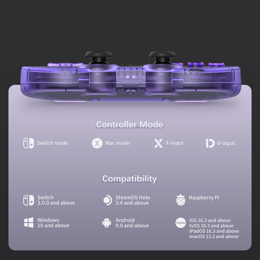 8BitDo SN30 Pro Bluetooth Gamepad - Hall Effect Joystick (80GQ)