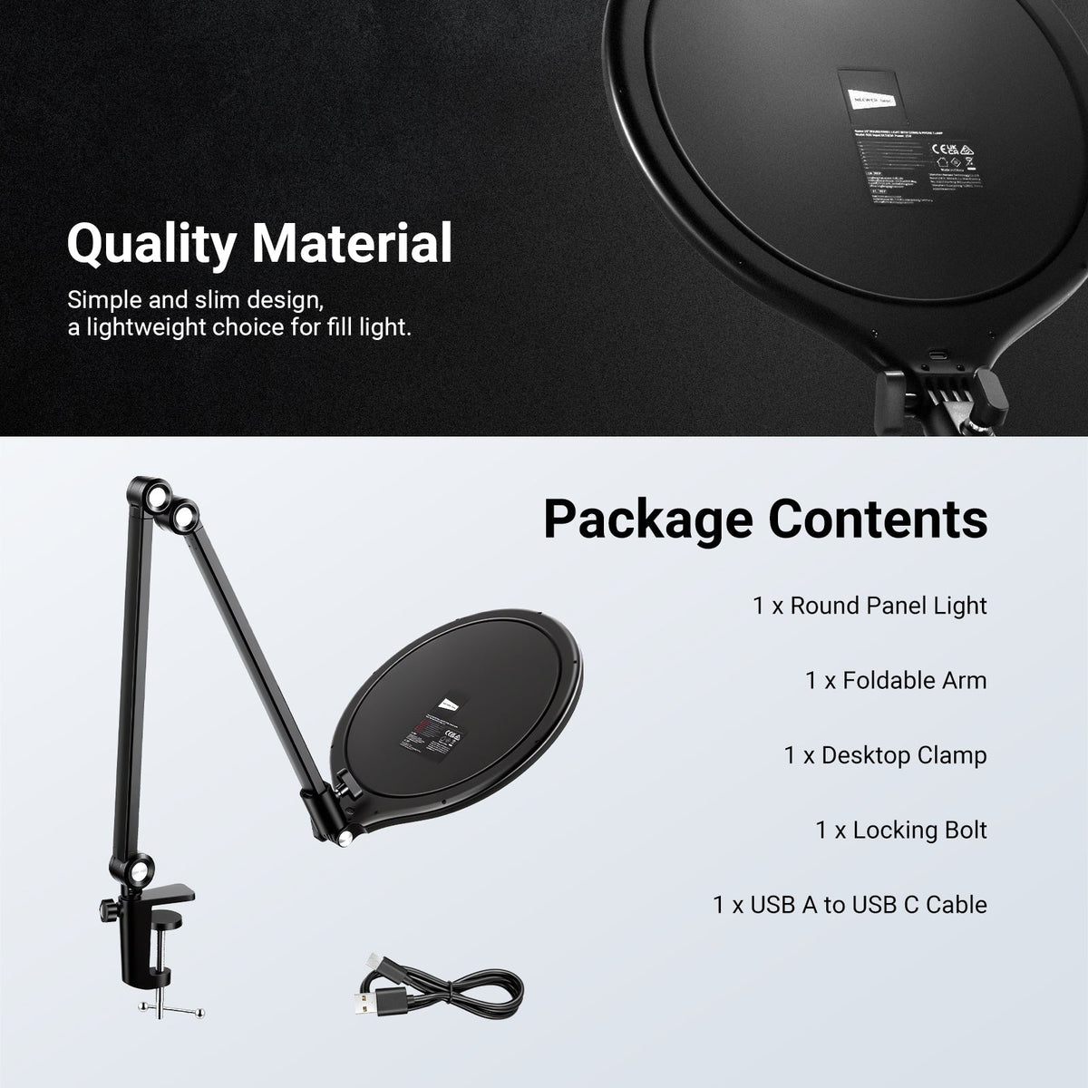 NEEWER BASICS R10 10.5" Streaming Key Lighting