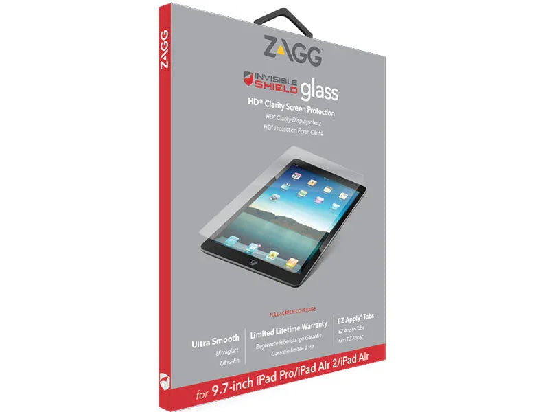 Zagg Apple iPad Air / 2 / Pro 9.7" / iPad 2017 Tempered Glass Screen Protector ID6GLS-F00