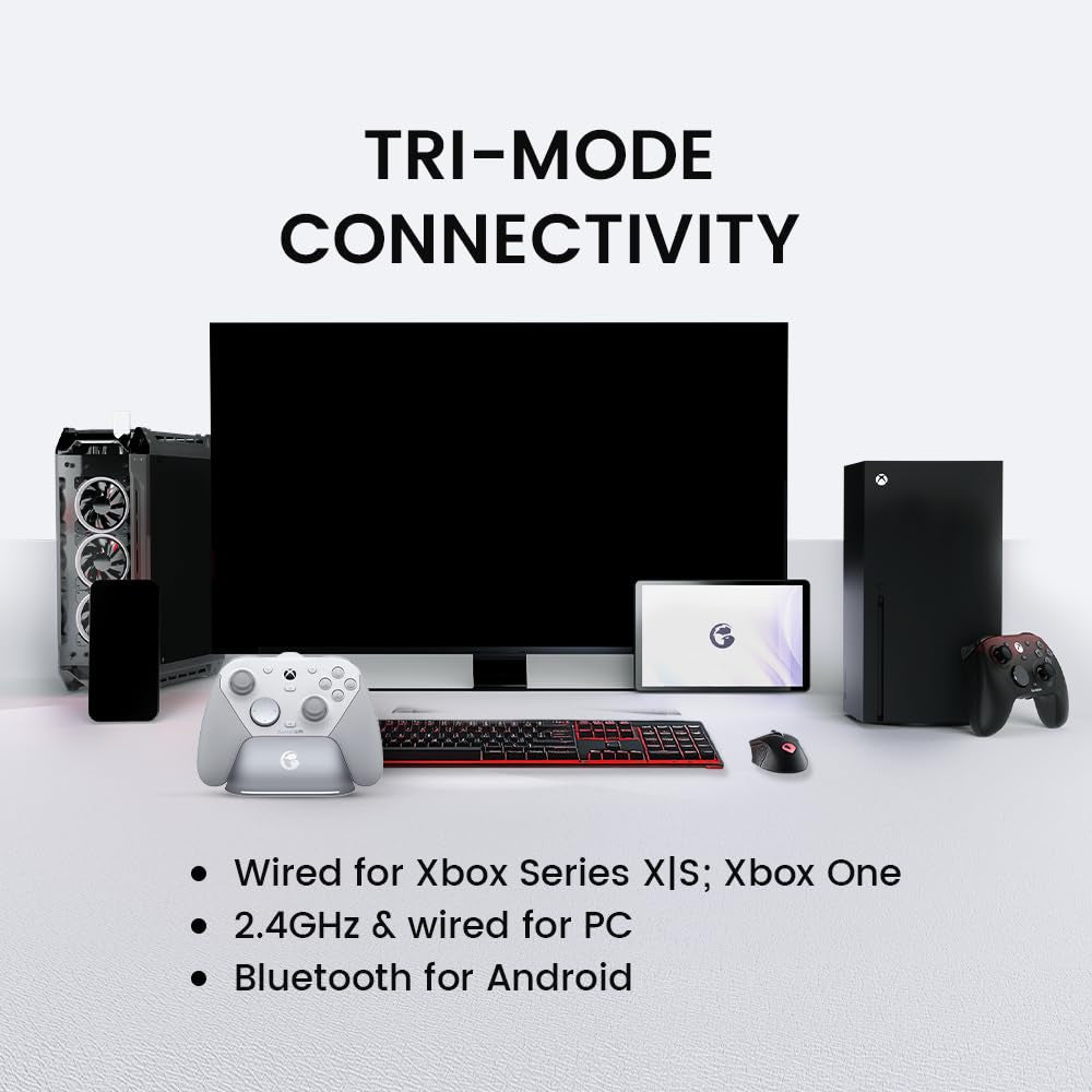 G7 Pro Wired Controller for Xbox Series X|S, Xbox One, Wireless Gamepad for Pc&Android with TMR Sticks, Hall Effect Analog Triggers, 1000Hz Polling Rate, 3.5Mm Audio Jack - Black